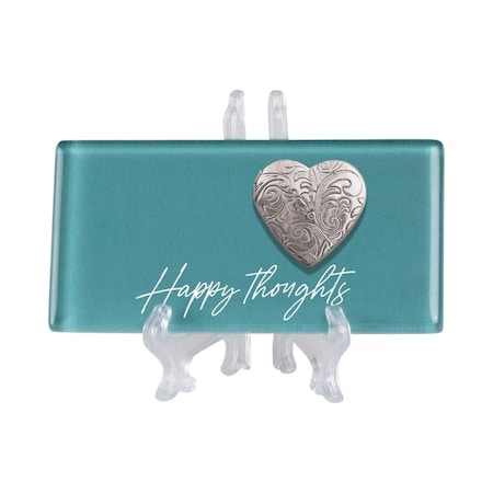 Cottage Garden 4 x 2 in. Happy Thoughts Ceramic Tile TLGL52BL